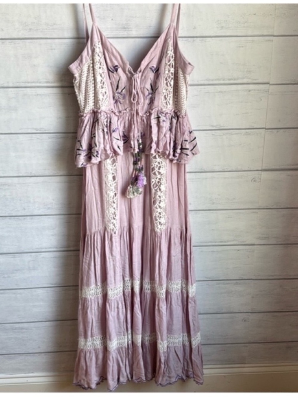 Chelsea & Violet Lavender Boho Maxi Dress
